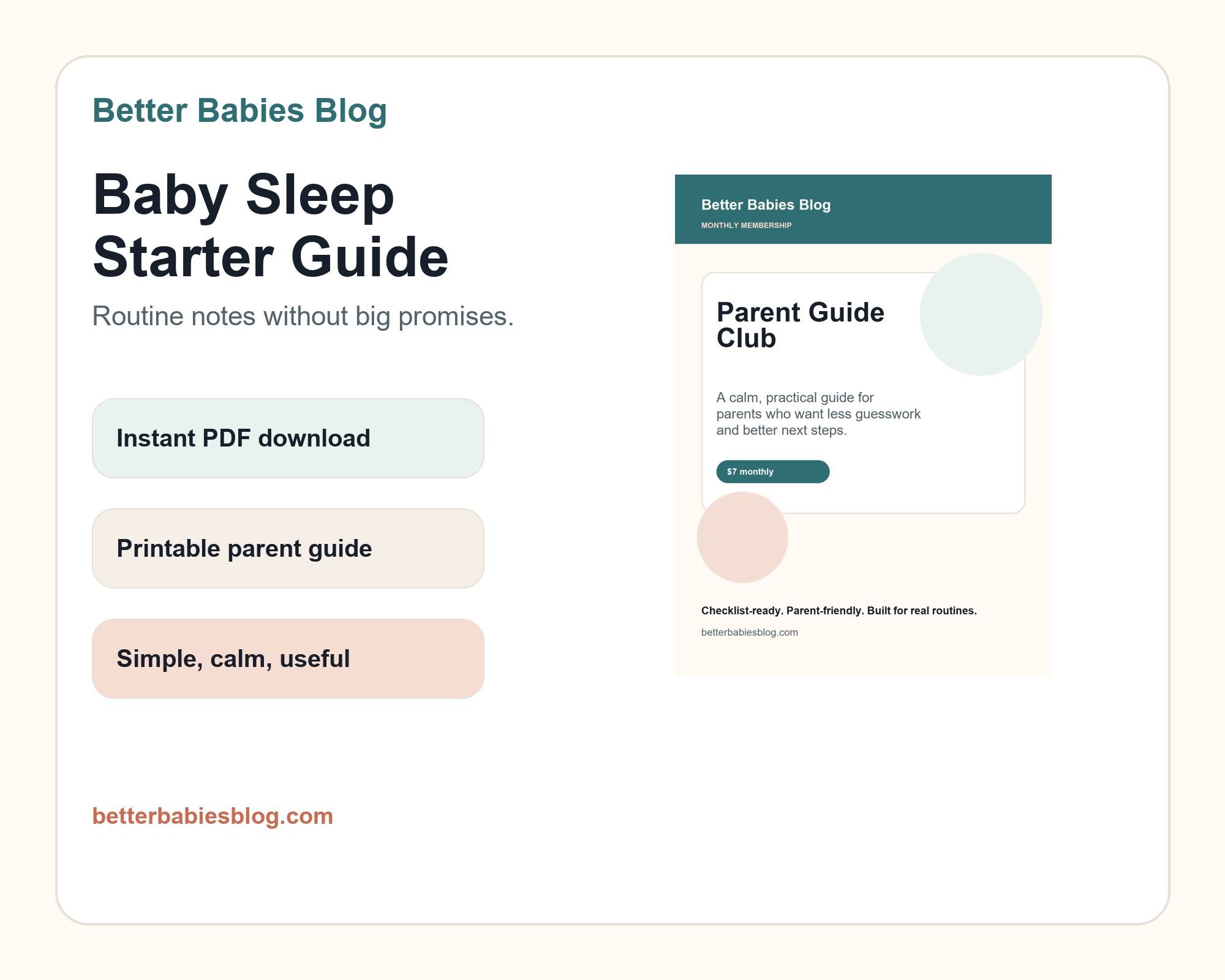 Baby Sleep Starter Guide Digital PDF