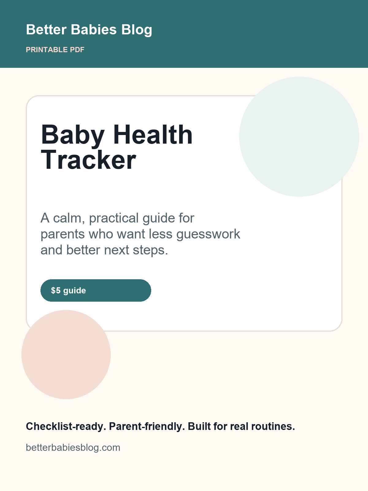 Baby Health Tracker Digital PDF